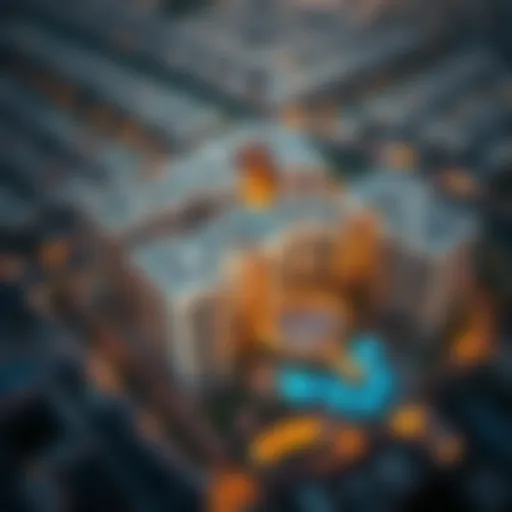 Aerial view of Azizi Amber showcasing its architectural design