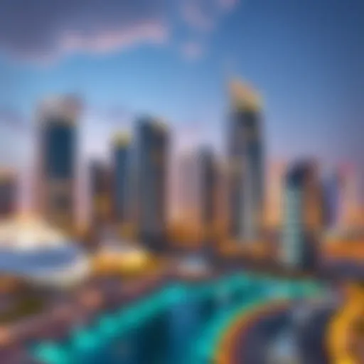 Stunning skyline view of Bay Square, showcasing modern architecture