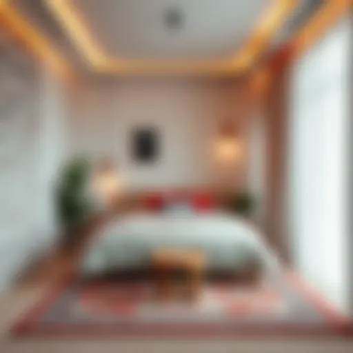 Cozy bed space arrangement in Satwa showcasing local decor