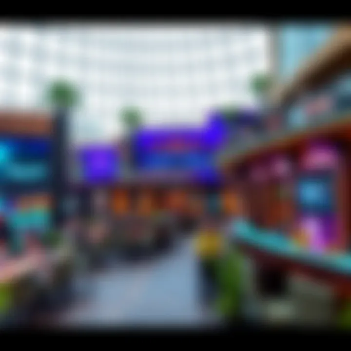 Vibrant entertainment area within Bluewater Dubai