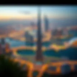 The majestic برج الدره skyline view