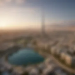 A panoramic view of Burjman showcasing its modern architecture and urban landscape