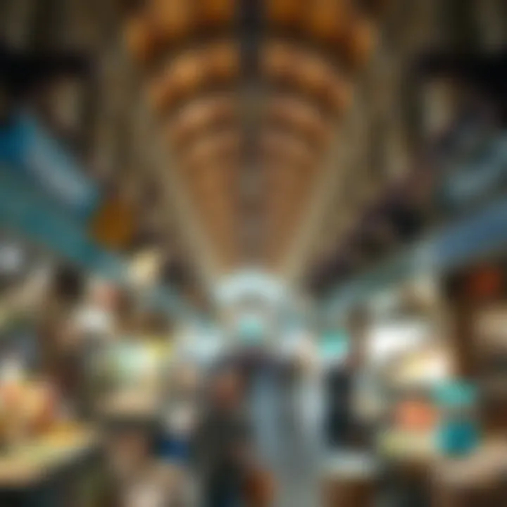 The Heart of the Market: Bustling Atmosphere Interior view highlighting the market's bustling atmosphere and unique vendors