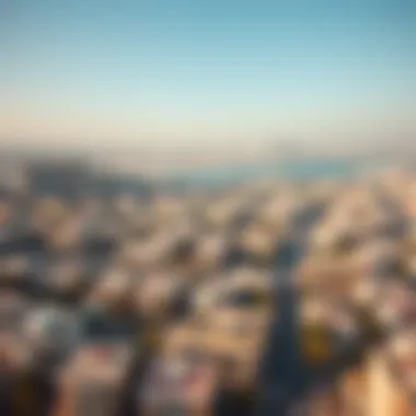 Aerial view of vibrant neighborhoods in Dubai