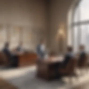 Strategic Discussions in Currency Exchange A business meeting discussing currency exchange strategies within DIFC
