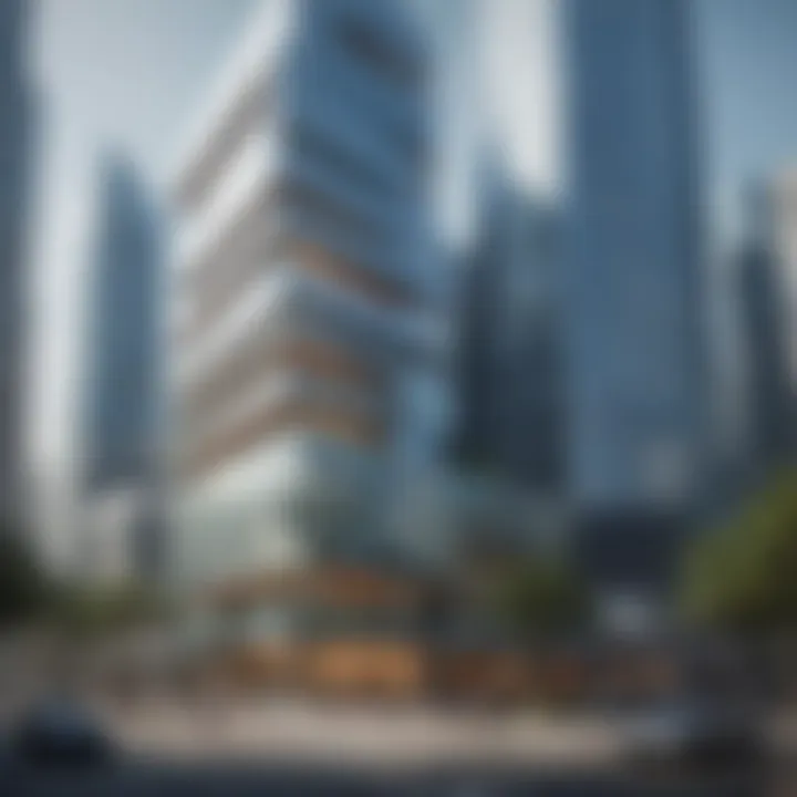 A modern currency house building in DIFC showcasing innovative architecture