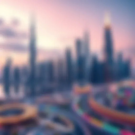 A vibrant skyline of Dubai showcasing its futuristic architecture