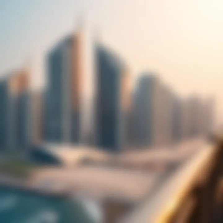 Luxurious view of Dubai Marina Beach with modern architecture