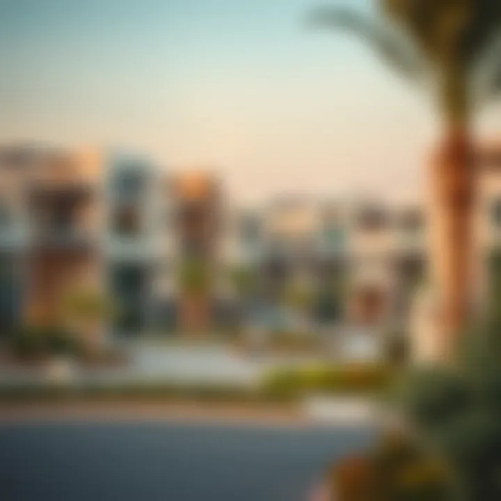 Scenic view of Dubai Mudon community showcasing modern architecture