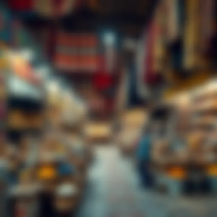A traditional souk filled with spices and textiles, reflecting Dubai's rich cultural heritage.