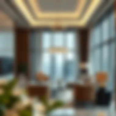 Interior shot highlighting luxury features of Dunya Tower