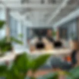 Flexible workspace design showcasing modern desk arrangements