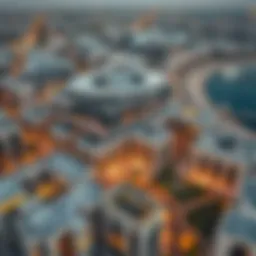 Aerial view of Hadiqah Al-Fai showcasing its modern architecture.