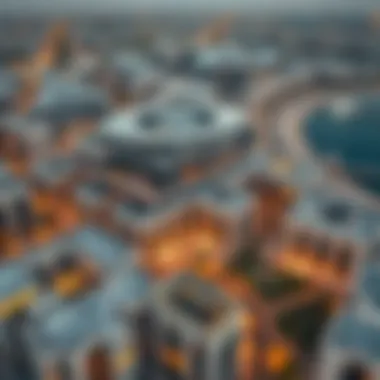 Aerial view of Hadiqah Al-Fai showcasing its modern architecture.