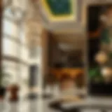 Luxurious hotel lobby in Satwa showcasing modern design