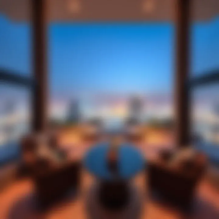 View from a Luxury Villa Balcony Breathtaking view from a luxury villa balcony overlooking the skyline