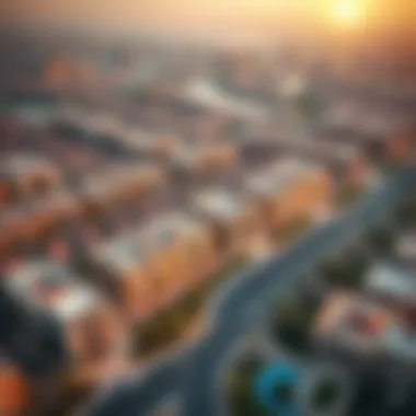 Residential Developments in مبزرة الخضراء Aerial view highlighting residential developments in مبزرة الخضراء