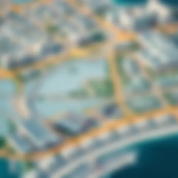 A map highlighting key neighborhoods in Dubai relevant to real estate investments.