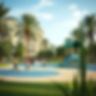 Children playing joyfully in a designated playground area within Mudon Park
