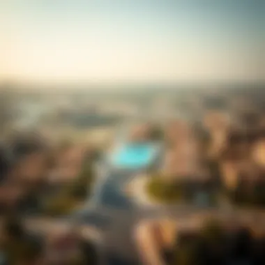 Aerial view of Muhaisnah showcasing residential areas