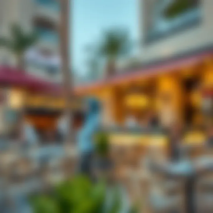 Café Culture in ند الشبا 2 Trendy café scene in ند الشبا 2 featuring outdoor seating and local patrons