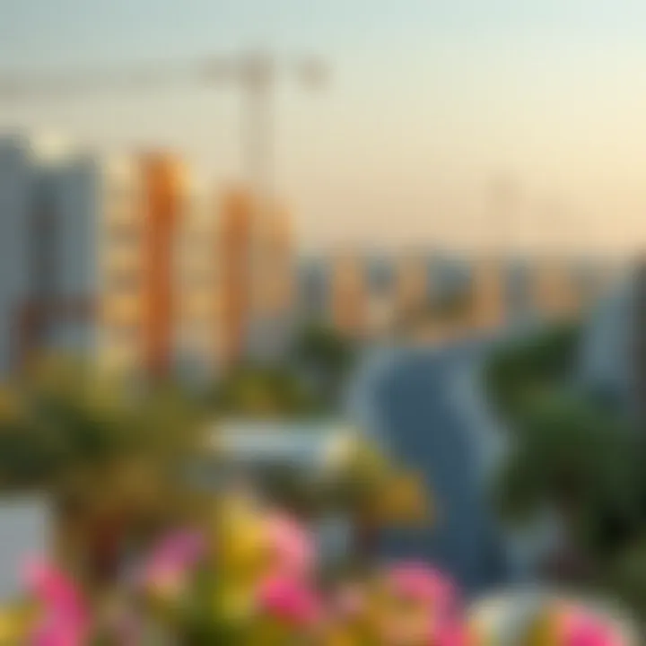 Modern Residential Architecture in ند الشبا 2 Panoramic view of ند الشبا 2 showcasing modern residential architecture and greenery