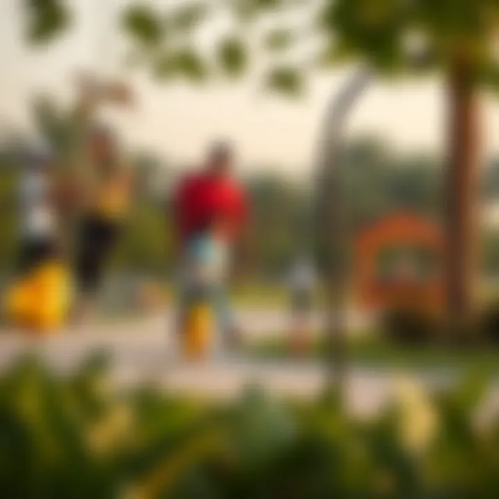 Community Park Activities in ند الشبا 2 Vibrant community park in ند الشبا 2 with families enjoying leisure activities