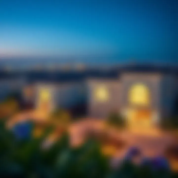 Elegant Residential Living in Dubai Luxurious residential area in Dubai with elegant homes and picturesque views