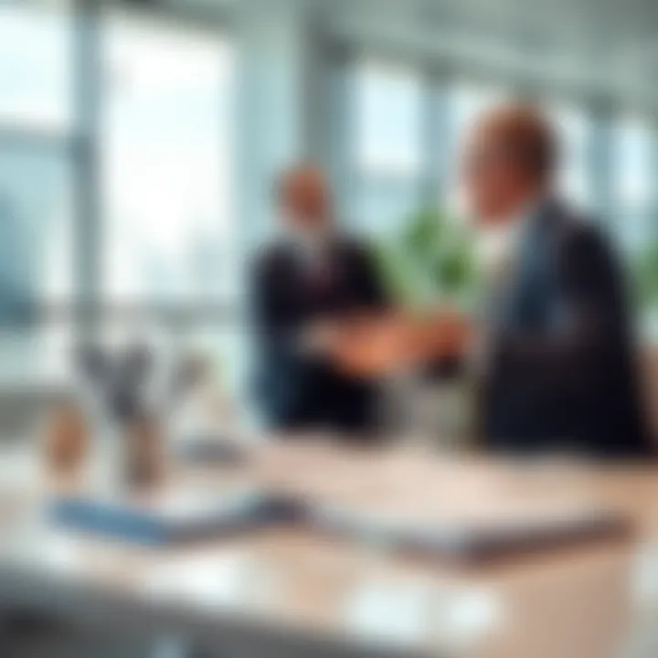 Negotiation meeting for office space rental