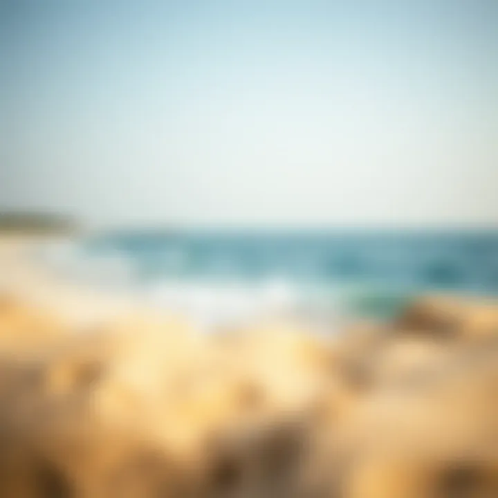 Quiet beach with gentle waves and soft sands