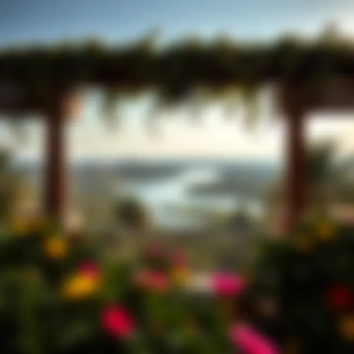 Breathtaking Panoramic View of Qudra Love Lake A panoramic view of Qudra Love Lake surrounded by lush greenery