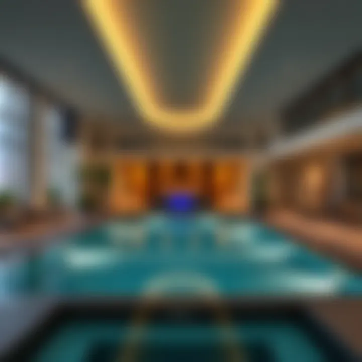 Luxurious amenities at Safa 1, including swimming pool and spa