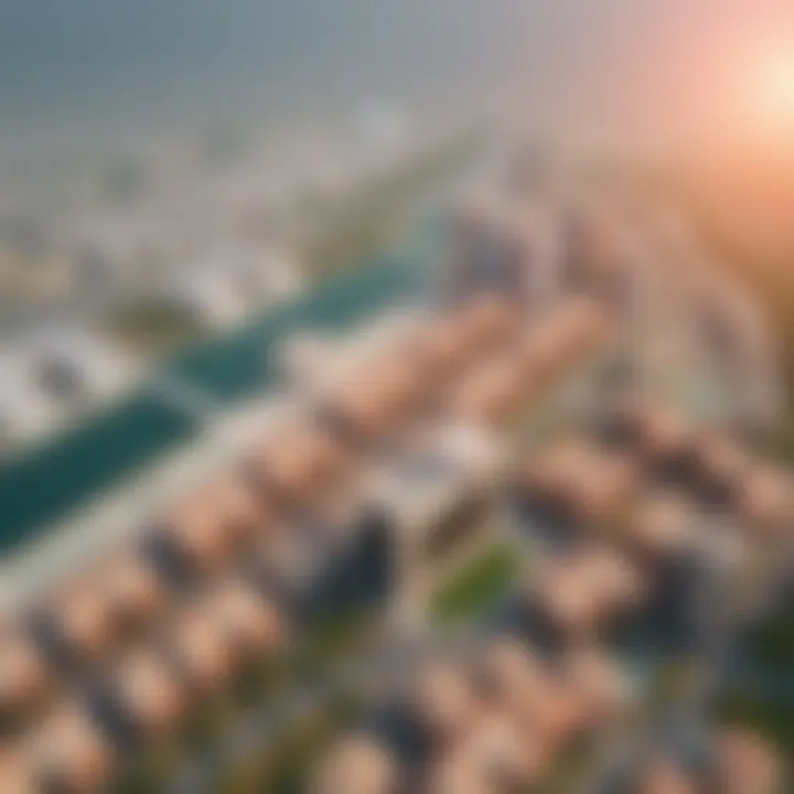 Aerial view of Dubai highlighting Shoumous location advantages