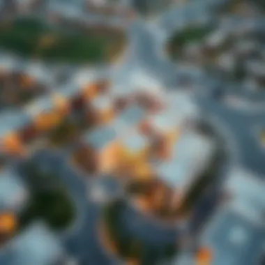 Aerial view of Sidra Village showcasing modern architecture