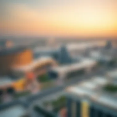 Aerial view of Silicon Oasis showcasing modern architecture