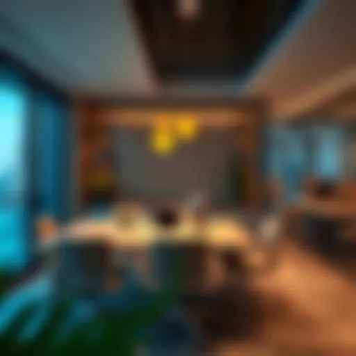 Modern office interior showcasing a small workspace in Dubai