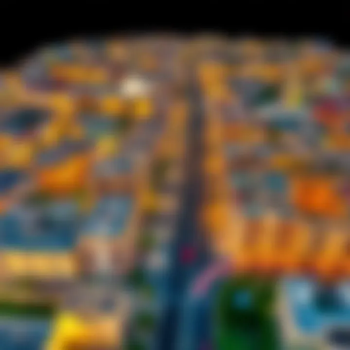 An aerial view of Al Qusais highlighting the vibrant neighborhood and infrastructure.