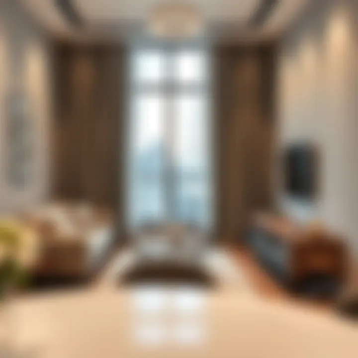 Stylish studio flat showcasing living space and furniture