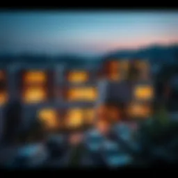 Scenic view of تلال مردف showcasing modern architecture