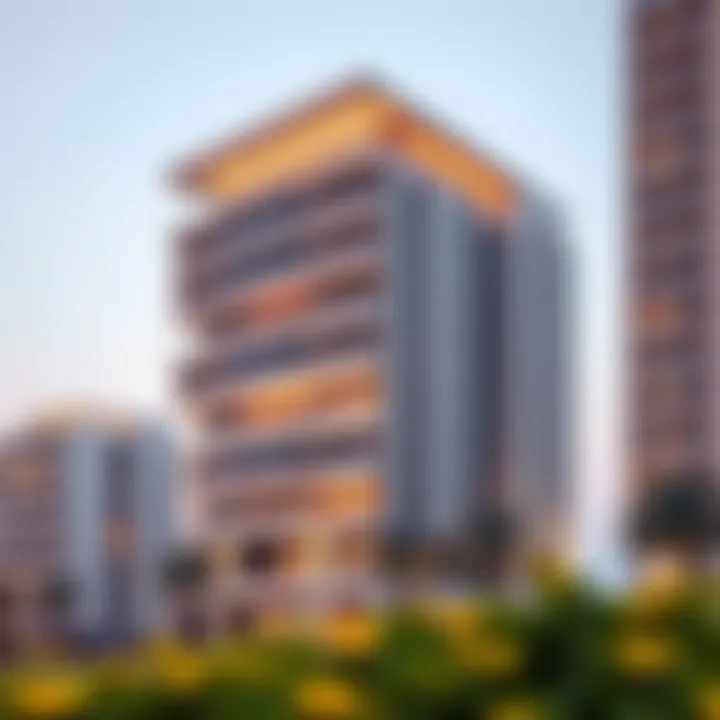 Architectural details of Tamouh Tower