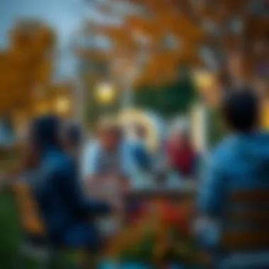 Residents enjoying autumn activities in JVC