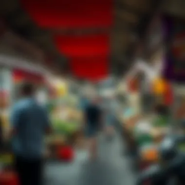 Vibrant community market in Dubai