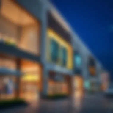 Contemporary Retail Experience Modern retail storefronts in the Deira area