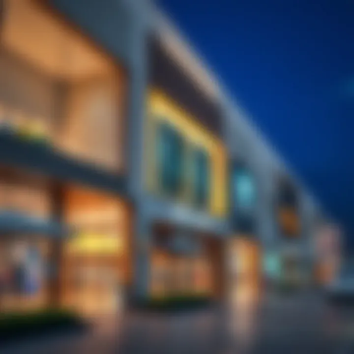 Contemporary Retail Experience Modern retail storefronts in the Deira area