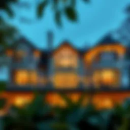 Stunning exterior view of the Ellington Upper House highlighting its unique architecture