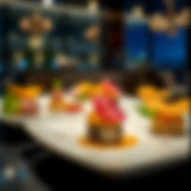 Exquisite culinary presentation of gourmet dishes