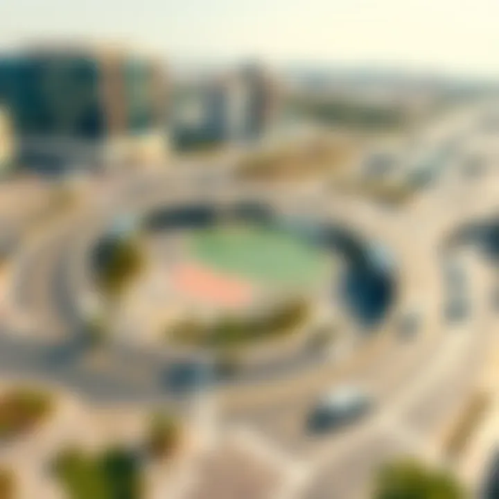 Traffic Flow Around the Fish Roundabout Traffic flow around the Fish Roundabout illustrating its role in urban connectivity