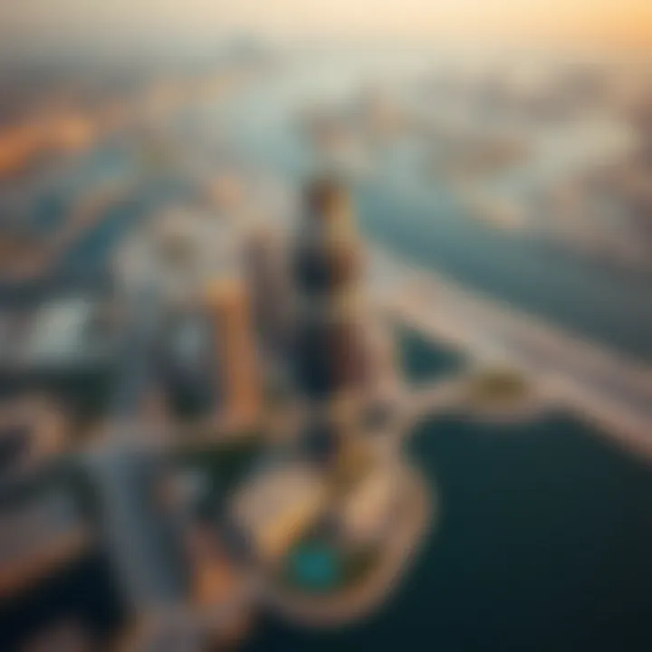 Aerial view showcasing the strategic location of Iris Bay Tower