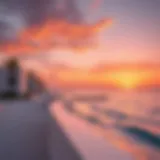 Breathtaking view of Jumaira beach at sunset