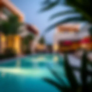 Outdoor Pool Area of a Villa Outdoor pool area of a modern villa